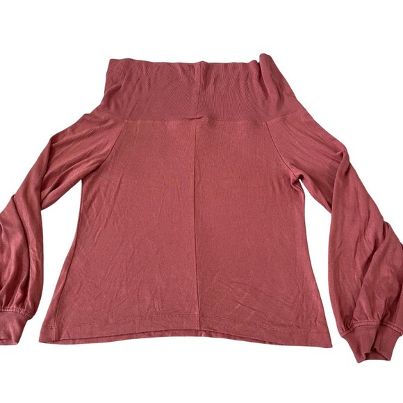 Banana Republic Soft Luxe Off-Shoulder Top Women's Size XL Cowl Neck Ribbed - Picture 6 of 6